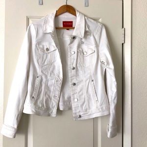 White Guess Jean Jacket Size Large